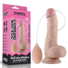 8" Soft Ejaculation Cock With Ball Flesh műpénisz, dildó