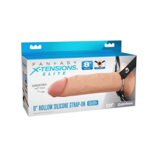  8" Silicone Hollow Strap-on - Dual Density műpénisz, dildó