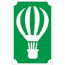 8x5 cm-es Csillámtetoválás sablon - Hőlégballon 1 csillámtetoválás