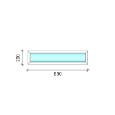  90×20 - Fix felülvilágító műanyag ablak nyílászáró
