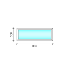  90×30 Fix műanyag felülvilágító ablak nyílászáró
