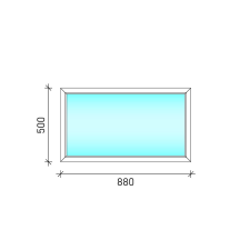  90×50 Fix felülvilágító műanyag ablak nyílászáró