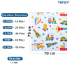 90 db-os Teno® 3D téglatapéta szett, rakétaminta, 47,25 m² fedettség, öntapadó, vízálló, könnyen telepíthető, modern dizájn, 70x75 cm, fehér