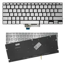  90NB0MB1-R32UK0 gyári új, UK angol háttérvilágított laptop billentyűzet, keret nélkül laptop alkatrész