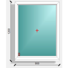  90x120 fix ablak Deceuninck Elegant 76 nyílászáró