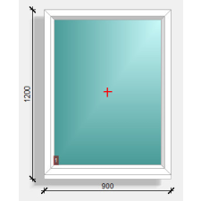  90x120 fix ablak Rehau Synego 80 nyílászáró