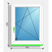  90x120 nyíló-bukó ablak Deceuninck Vision 76 nyílászáró
