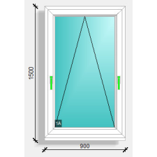  90x150 bukó ablak Rehau synego 80 nyílászáró