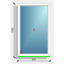  90x150 fix ablak Rehau Eurodesign 70 nyílászáró