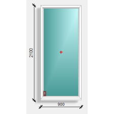  90x210 fix ablak Deceuninck Elegant 76 nyílászáró