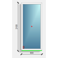  90x210 fix ablak Rehau Eurodesign 70 nyílászáró