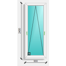  90x240 bukó ablak Deceuninck Elegant 76 nyílászáró