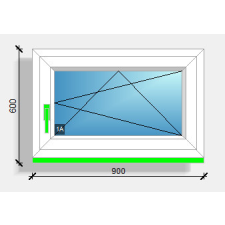  90x60 nyíló-bukó ablak Deceuninck Vision 76 nyílászáró