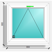  90x90 bukó ablak Deceuninck Elegant 76 nyílászáró