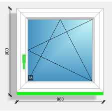  90x90 nyíló-bukó ablak Deceuninck Vision 76 nyílászáró