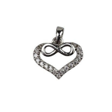 925 ezüst medál, Infinity in Heart cirkóniákkal medál