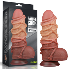  9.5'' Dual layered Platinum Silicone Cock with Rope síkosító