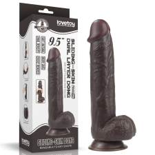  9.5'' Sliding Skin Dual Layer Dong Brown műpénisz, dildó