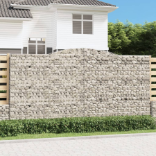 9 db íves horganyzott vas gabion kosár 400x50x200/220 cm kerti tárolás