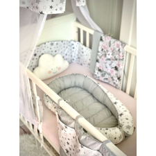 9 hónap 9 Hónap - 4 részes bébi ágynemű, XL babafészekkel - #Little Star #szürke babaágynemű, babapléd