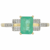 9 Karátos Arany Gyűrű Brazil Smaragddal és Fehér Topázzal, PCY11153/57