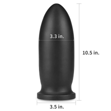9" King Sized Anal Bomber Black análplug anál