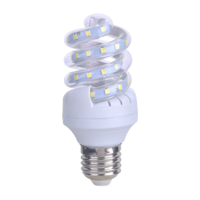 9W spirál LED izzó, E27, hideg fehér izzó