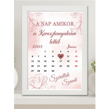  A3 falikép keresztszülőknek - Amikor keresztanyukám lettél grafika, keretezett kép
