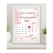 A4 falikép keresztszülőknek - Amikor keresztanyukám lettél grafika, keretezett kép
