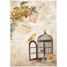  A4 rizspapír csom. - Golden Harmony cage dekorációs kellék