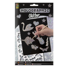  A5 Scratch Glitter Holographic - Karcművészet sablonnal kreatív és készségfejlesztő