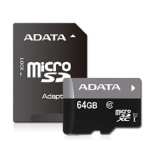 A-Data 64gb microsdxc premier class 10 uhs-i + adapterrel ausdx64guicl10-ra1 memóriakártya