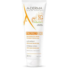 A-Derma PROTECT KIDS naptej gyermekeknek nagyon magas SPF50+ védelemmel, 250ml naptej, napolaj