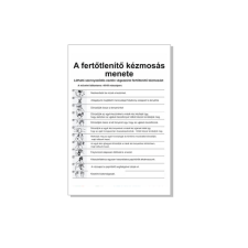  A fertőtlenítő kézmosás menete - öntapadó, 160*240mm információs tábla, állvány