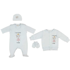 A-K 5 részes baba szett hercegnős mintával babaruha szett