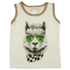 A-K Rövid ujjú kisfiú atléta mókás Láma mintával gyerek póló