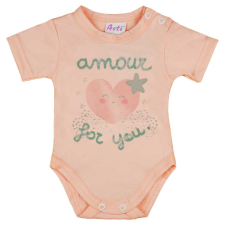 A-K Rövid ujjú szívecskés baba body kombidressz, body