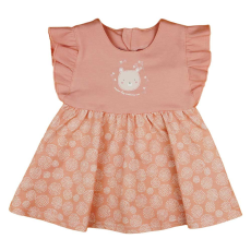 A-K Ujjatlan fodros vállú kislány ruha macis mintával