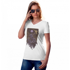  A kaszás - Női V-Nyakú Póló