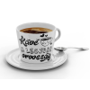  A kávé a legjobb orvosság - Kávéscsésze (Ajándék kistányérral)