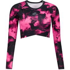  A nők funkcionális növényi teteje hosszú ujjú prémiummal ALTISPORT VOJ/ALW066TR04 FEKETE -PINK méret: L