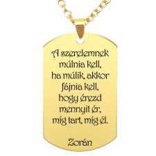 A szerelemnek múlnia kell... medál lánccal, választható több formában és színben medál