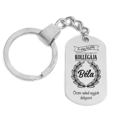 A világ legjobb kollégája (tetszőleges névvel) kulcstartó több formában és színben kulcstartó