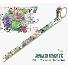 AALL & Create Dekorációs ragasztószalag 20mm - Thriving Terrarium - Washi Tape (1 db) dekorációs kellék