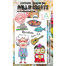 AALL &amp; Create Szilikonbélyegző A6 - Barcelona Spain - Stamp Set (1 db) bélyegző