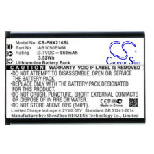 AB1050EWM Telefon akkumulátor 950 mAh mobiltelefon akkumulátor