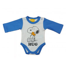 Ab R Hosszú ujjú pamut body - Fehér-Kék - Snoopy (74) kombidressz, body