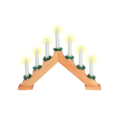  Ablakív 7 izzóval fa színű karácsonyfa izzósor