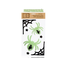 Ablakzselé Haloween pók+háló dekoráció
