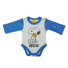 ABR Hosszú ujjú pamut body - Fehér-Kék - Snoopy (50) kombidressz, body